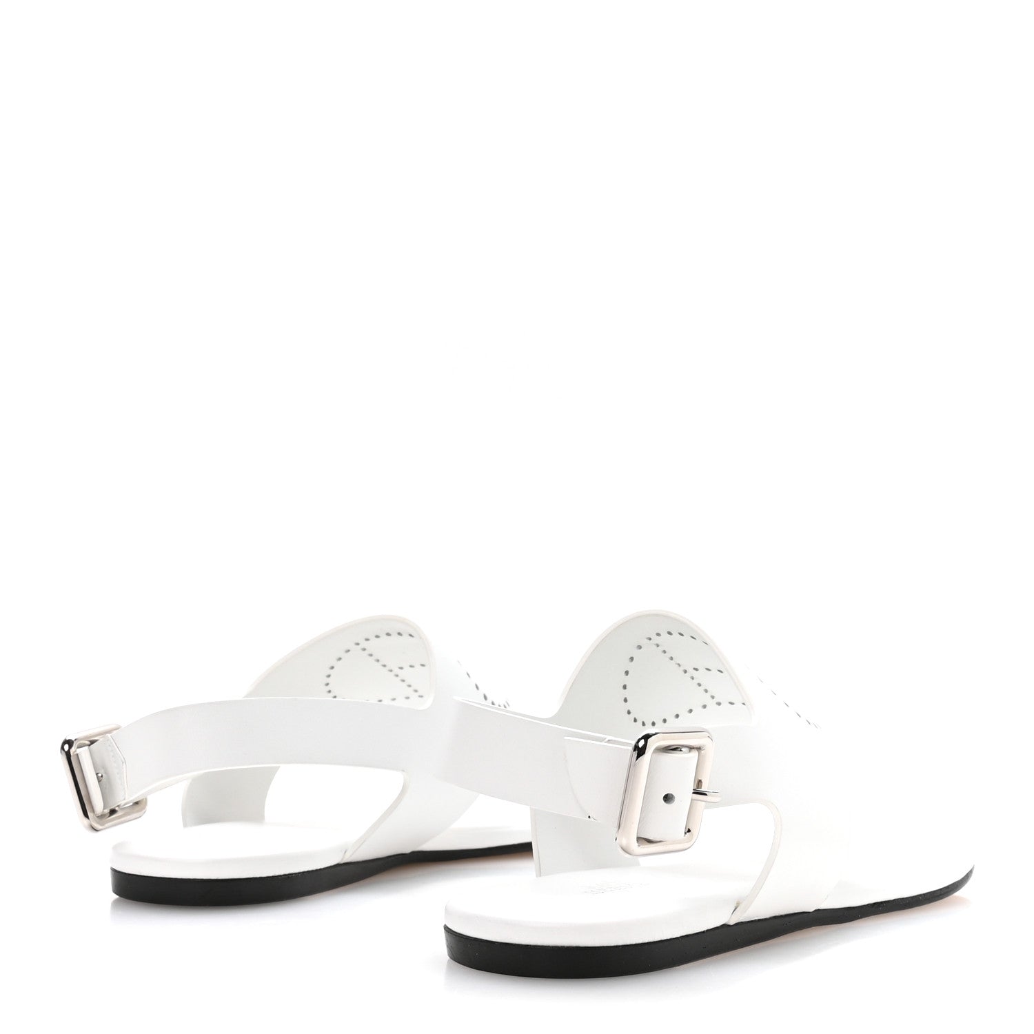 Hermes Calfskin Kola Sandals 37 White 5 of 8