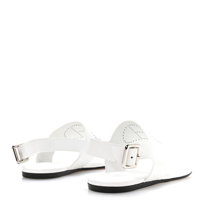 Hermes Calfskin Kola Sandals 37 White 5 of 8
