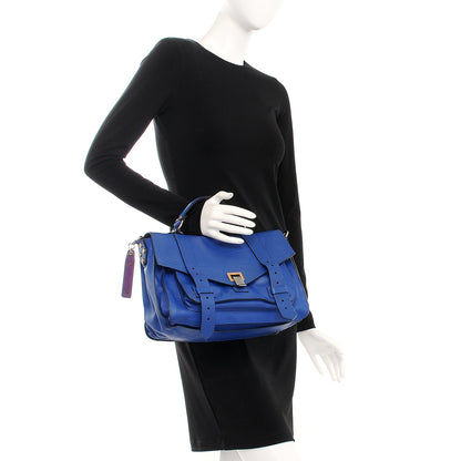 Proenza Schouler Lambskin Medium Double Sided PS1 Satchel Royal Blue Veruca Salt 3 of 12
