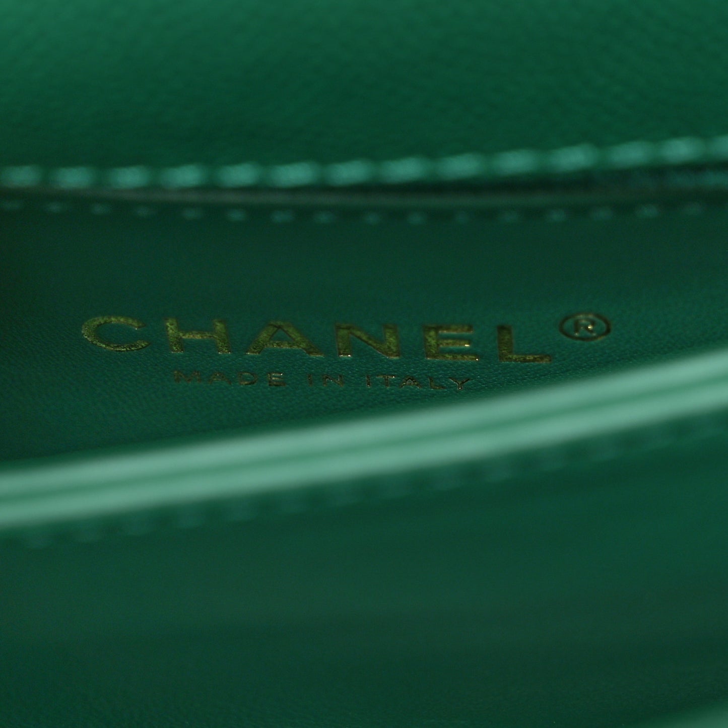 Caviar Quilted Extra Mini Coco Handle Flap Green