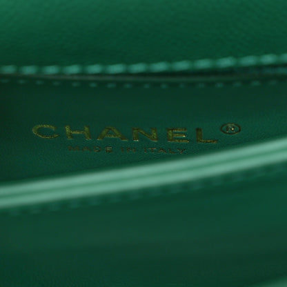 Chanel Caviar Quilted Extra Mini Coco Handle Flap Green 6 of 11