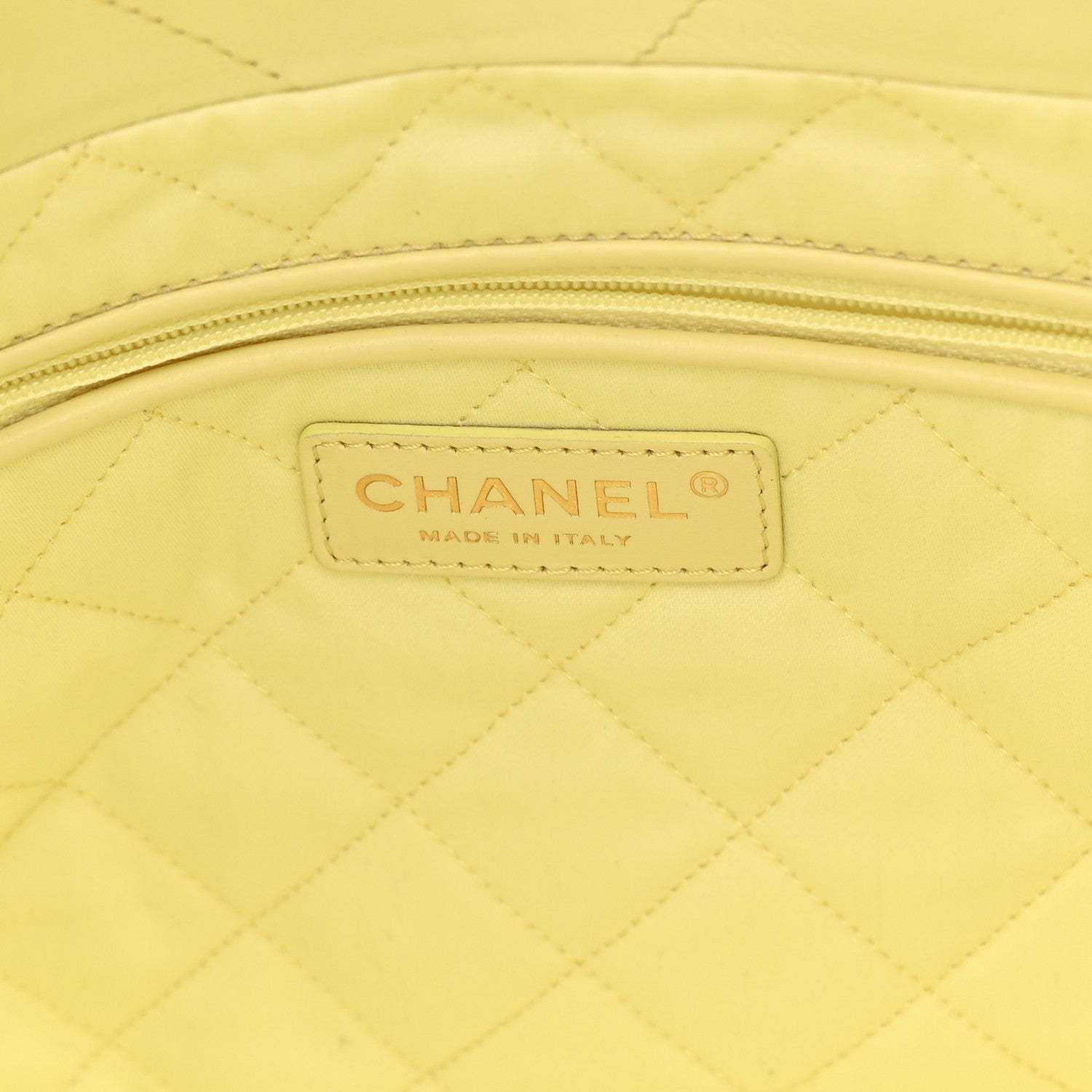 Chanel Shiny Calfskin Quilted Small Chanel 22 Light Yellow 7 of 11