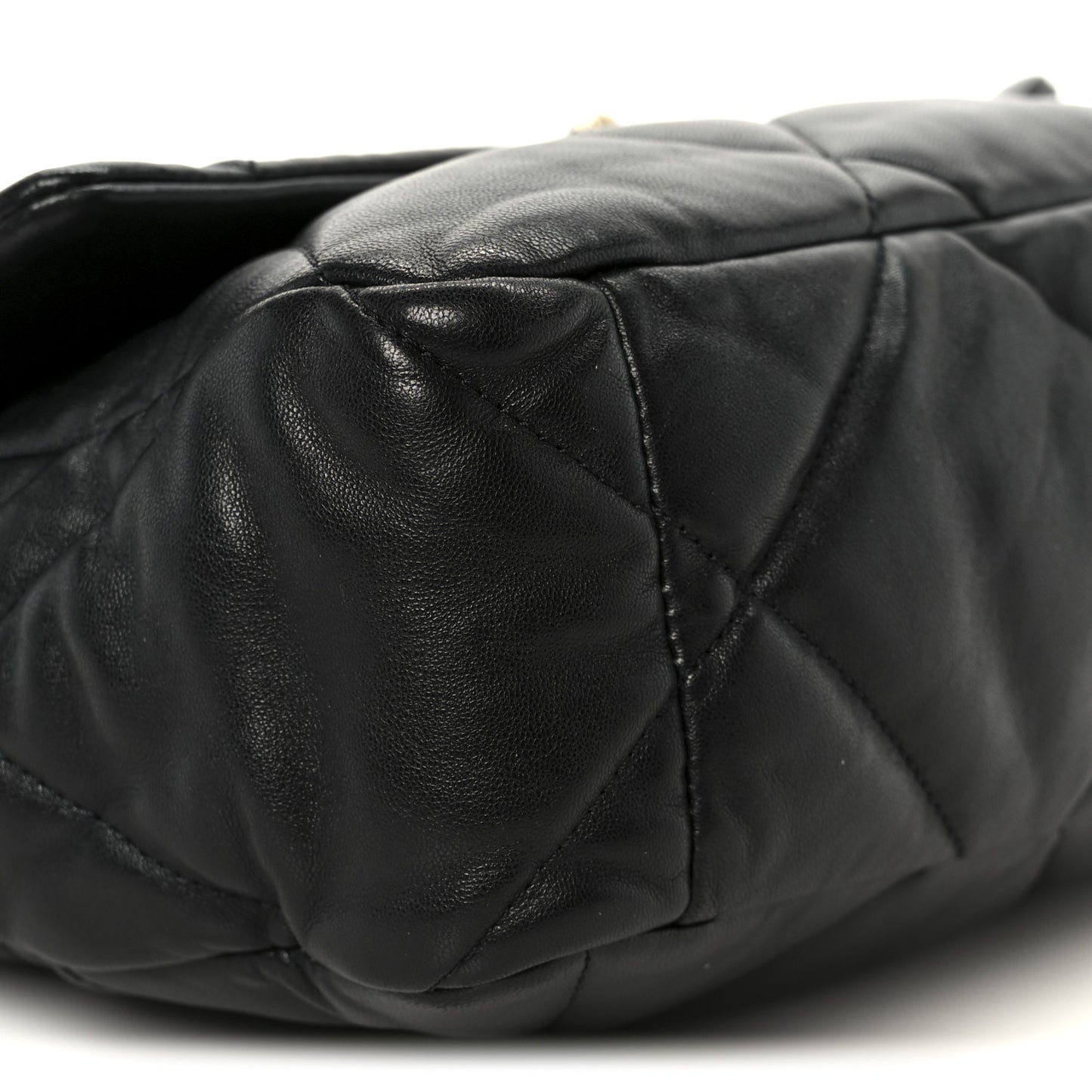 Lambskin Quilted Large Chanel 19 Flap Black