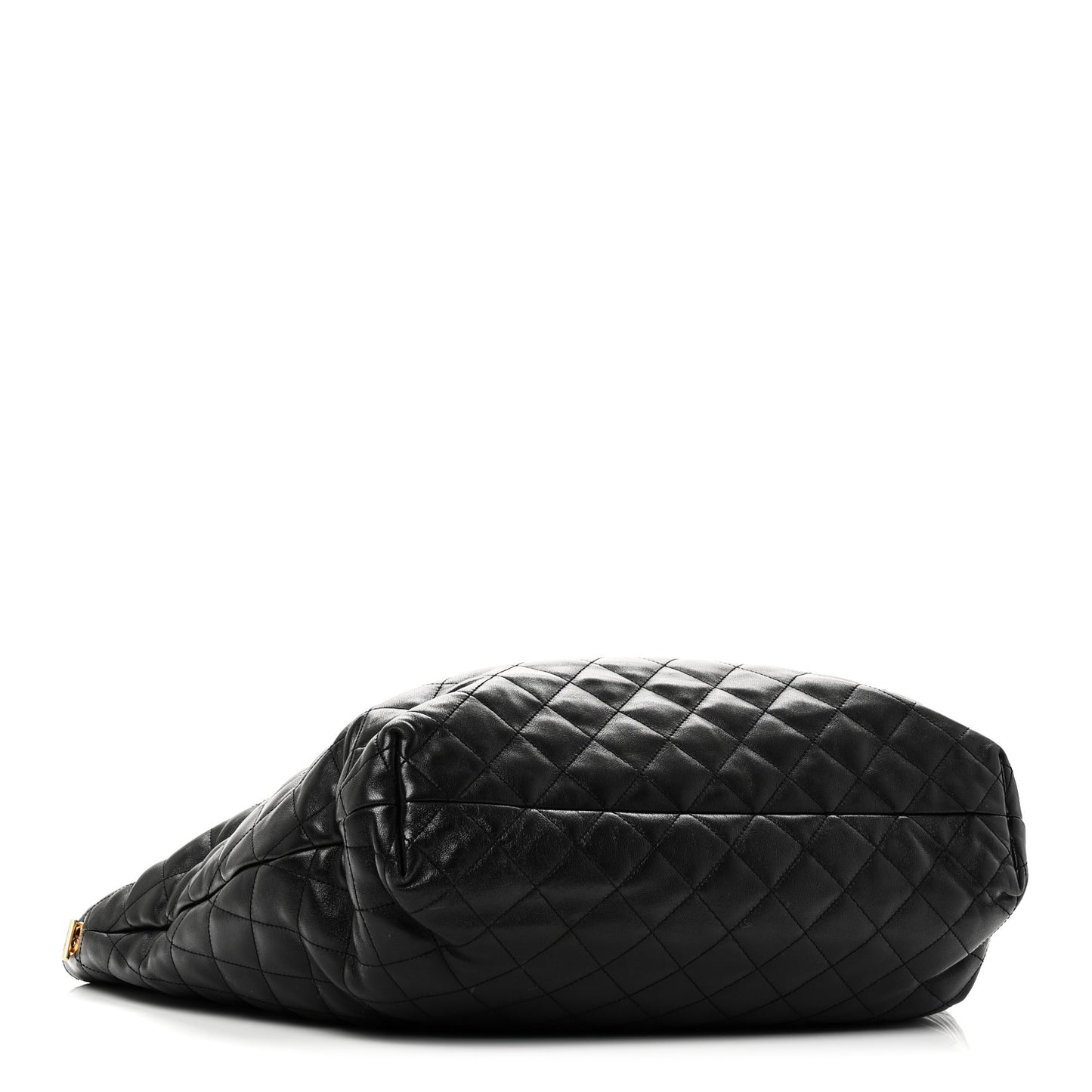 Lambskin Quilted Maxi Icare Shopping Tote Black