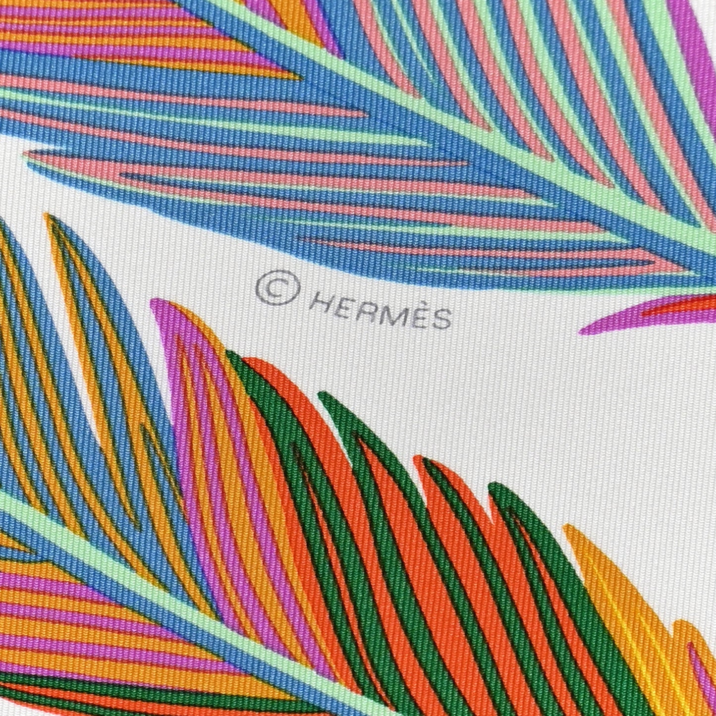 Silk Giant Toucans De Paradis Scarf 140 White Bleu Multicolor
