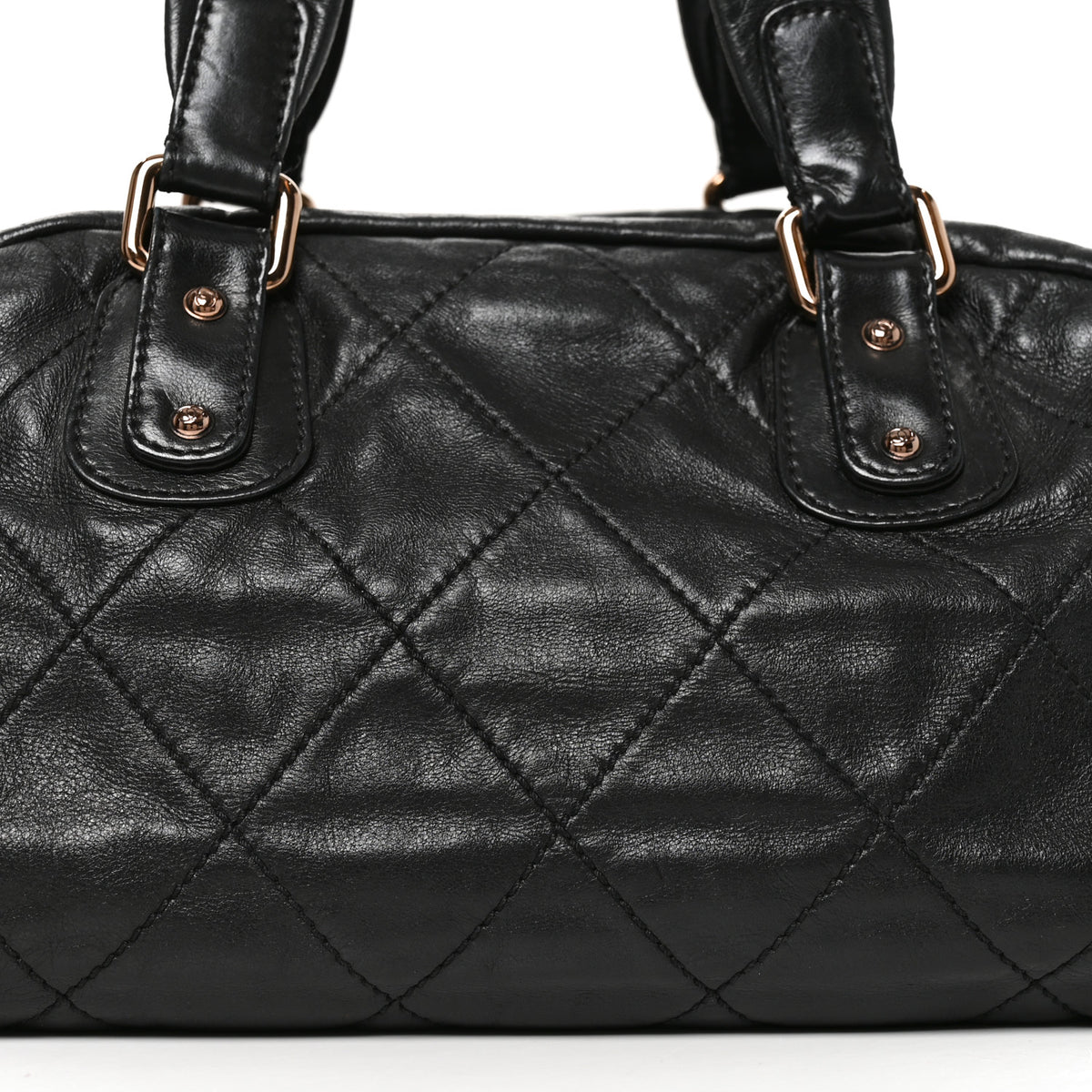 Chanel Lambskin Cloudy Bundle Bowler Black 7 of 9