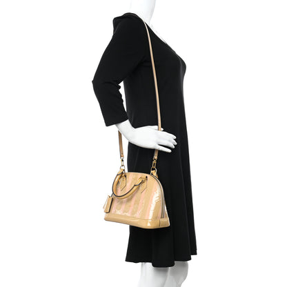 Louis Vuitton Vernis Rayures Alma BB Dune 2 of 15
