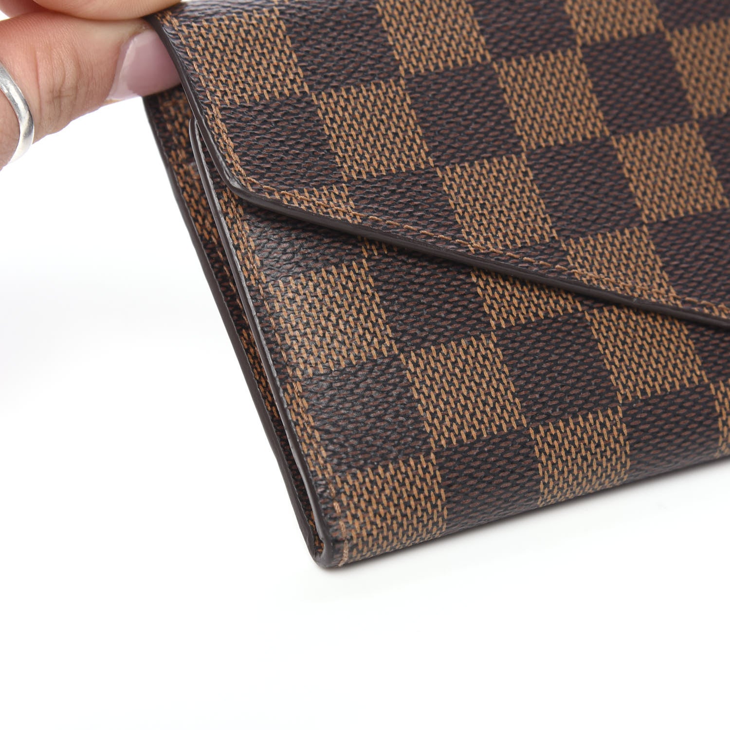 Louis Vuitton Damier Ebene Josephine Wallet Red 7 of 10