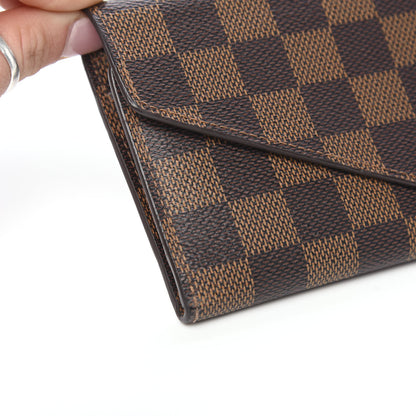 Louis Vuitton Damier Ebene Josephine Wallet Red 7 of 10