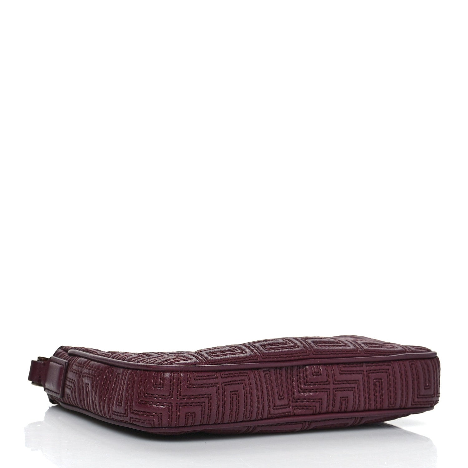 Versace Nappa Quilted Palazzo Chain Crossbody Bag Burgundy 3 of 10