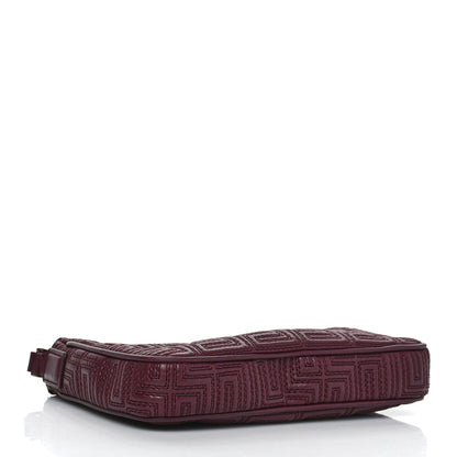 Versace Nappa Quilted Palazzo Chain Crossbody Bag Burgundy 3 of 10