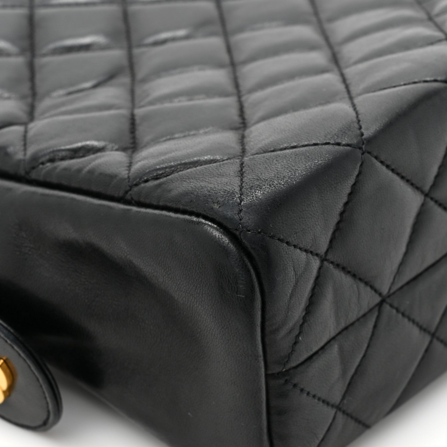 Chanel Lambskin Quilted Large Camera Case Black 13 of 16