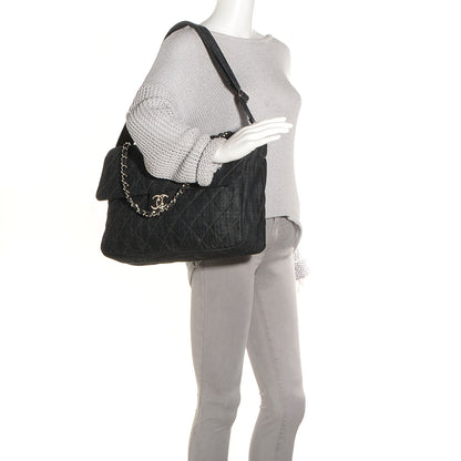 Chanel Denim Quilted Stretch Spirit Messenger Bag 2 of 8