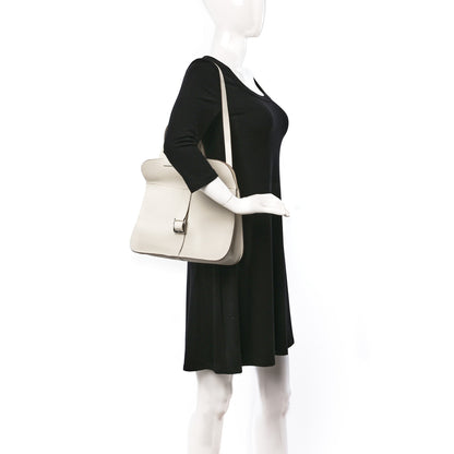 Hermes Taurillon Clemence Halzan 31 GM Craie 2 of 9