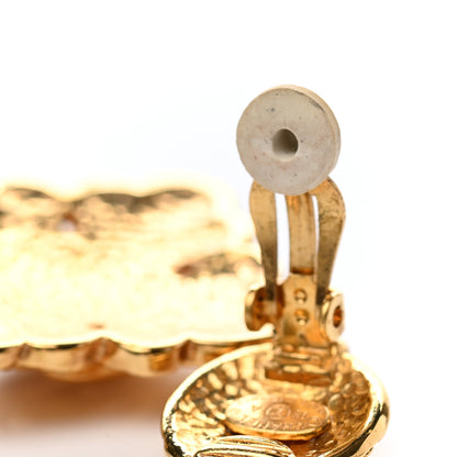 Chanel CC Drop Clip On Earrings Gold 5 of 6