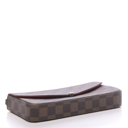 Louis Vuitton Damier Ebene Pochette Felicie Chain Wallet 4 of 10