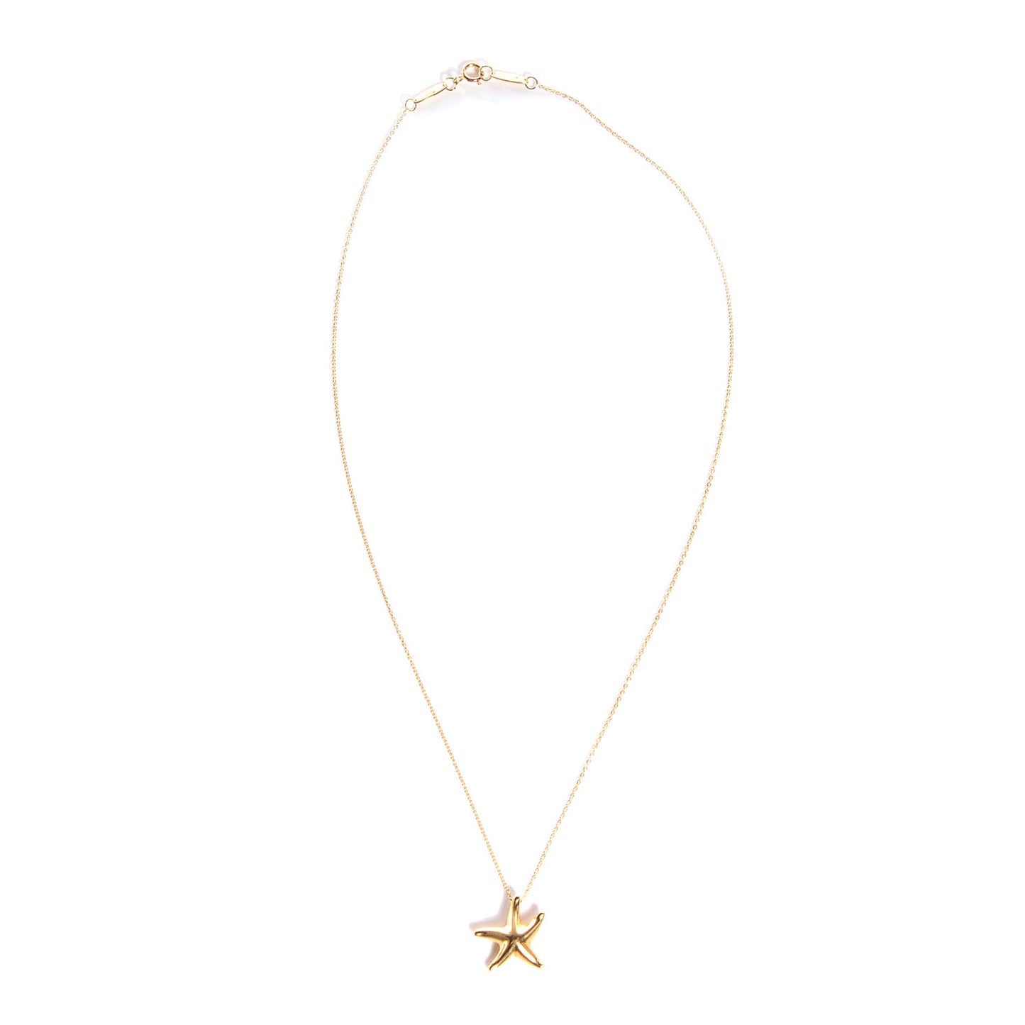 18K Yellow Gold 15mm Elsa Peretti Starfish Pendant Necklace