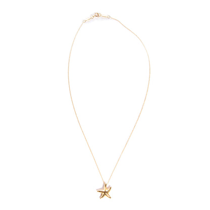 Tiffany 18K Yellow Gold 15mm Elsa Peretti Starfish Pendant Necklace 3 of 6