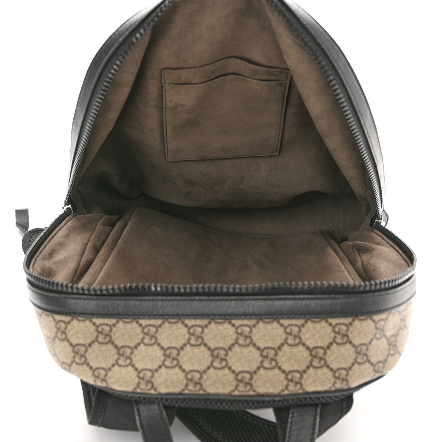 GG Supreme Monogram Medium Backpack Black