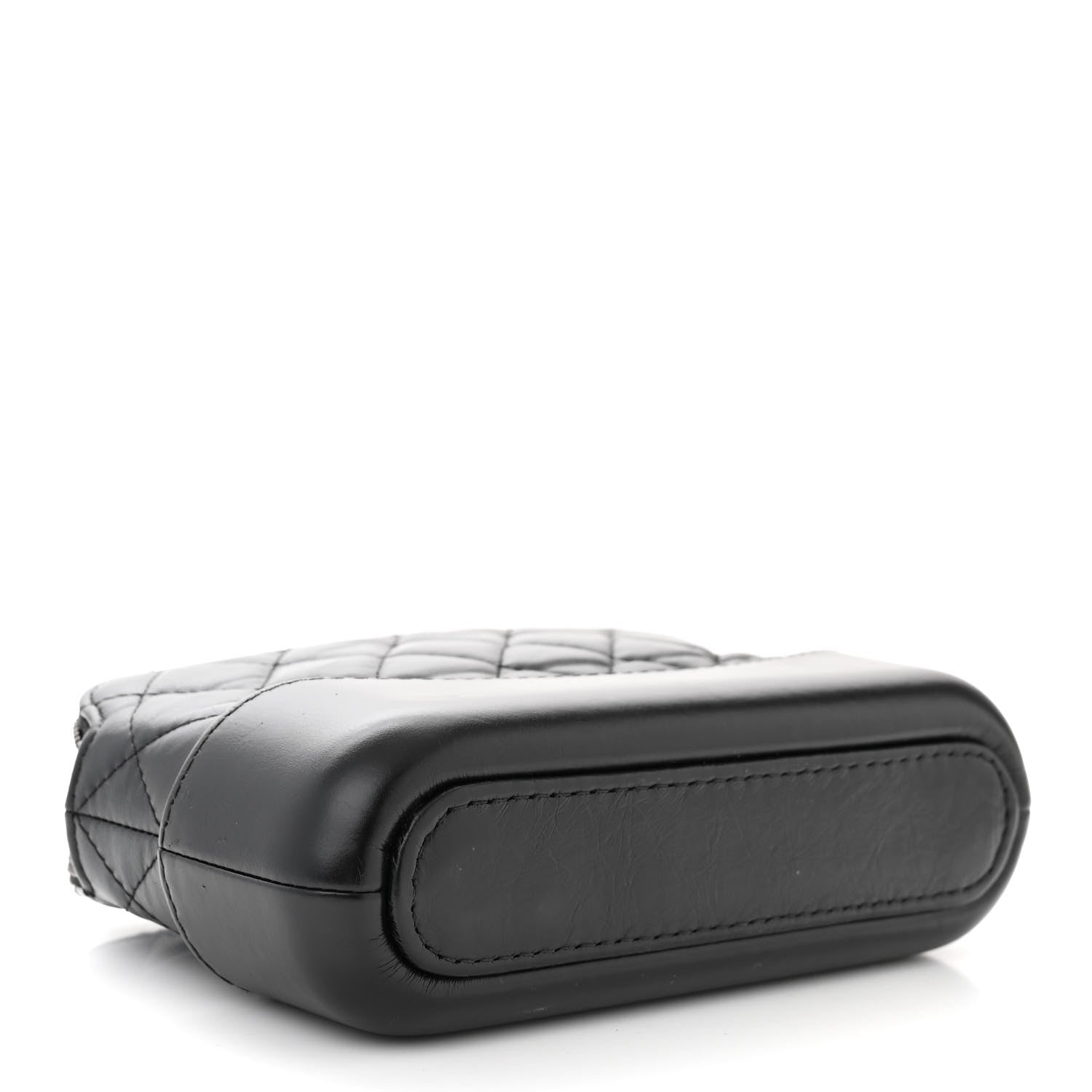 Chanel Aged Calfskin Quilted Small Gabrielle Clutch With Chain Black 4 of 12