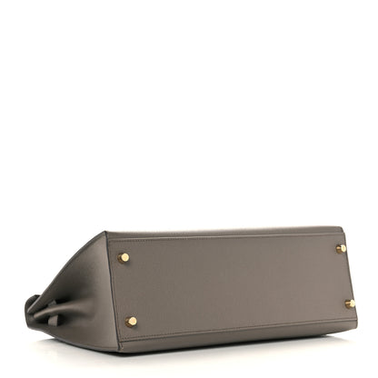 Hermes Epsom Horseshoe Kelly Sellier 32 Etain 5 of 38