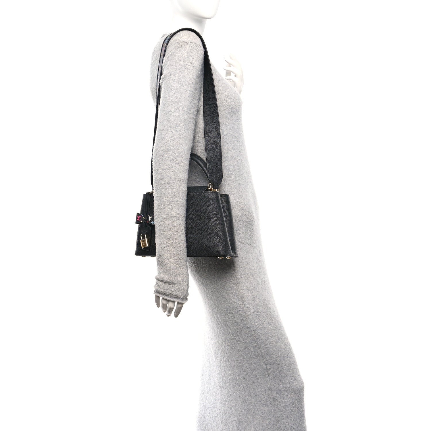 Louis Vuitton LV X TM Taurillon BB Capucines Black 2 of 10