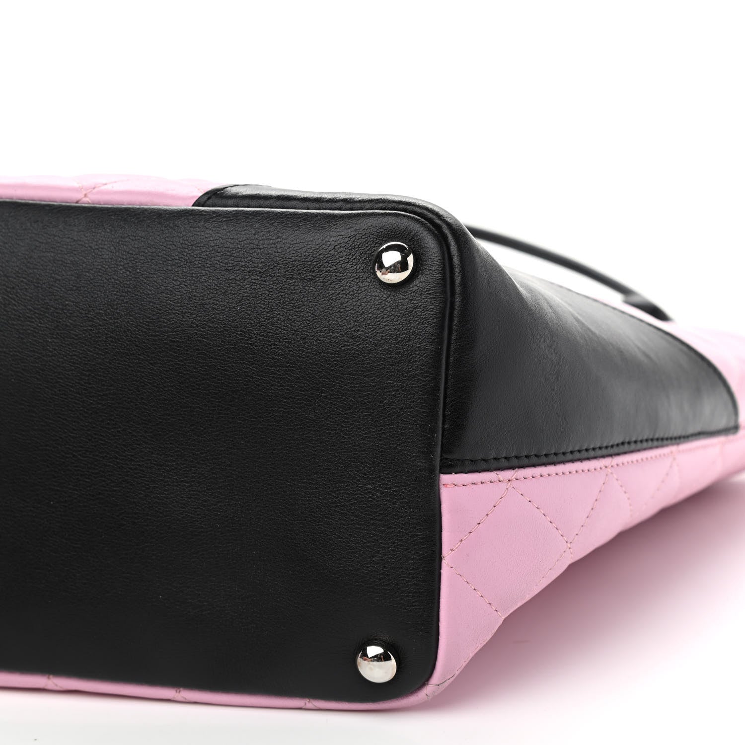 Chanel Calfskin Quilted Medium Cambon Tote Pink Black 9 of 11