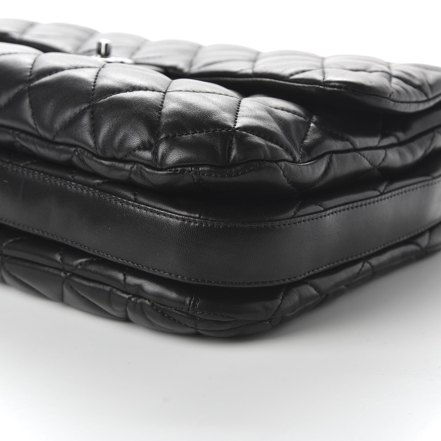 Chanel Lambskin Quilted 3 Large Flap Black 7 of 11