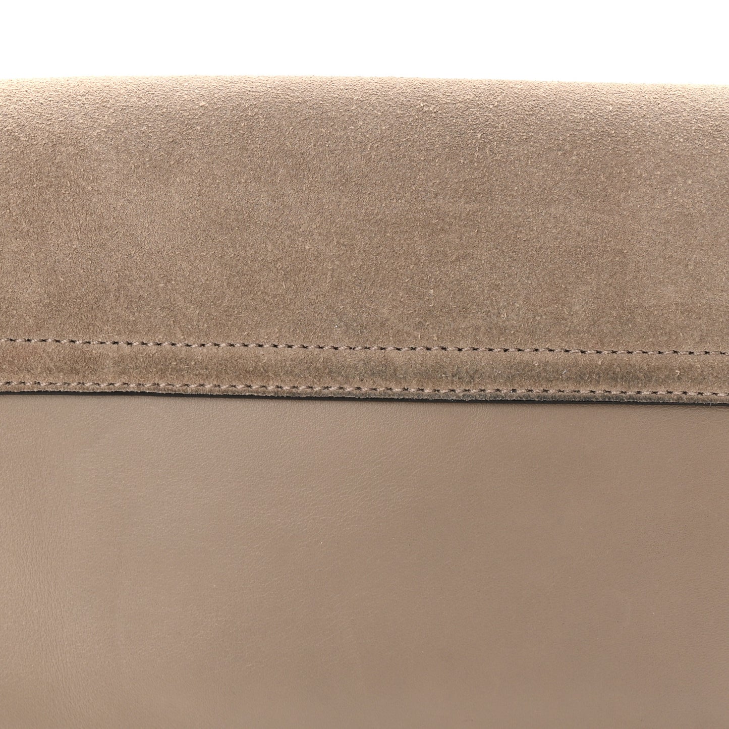 Suede Calfskin Small Faye Shoulder Bag Motty Grey