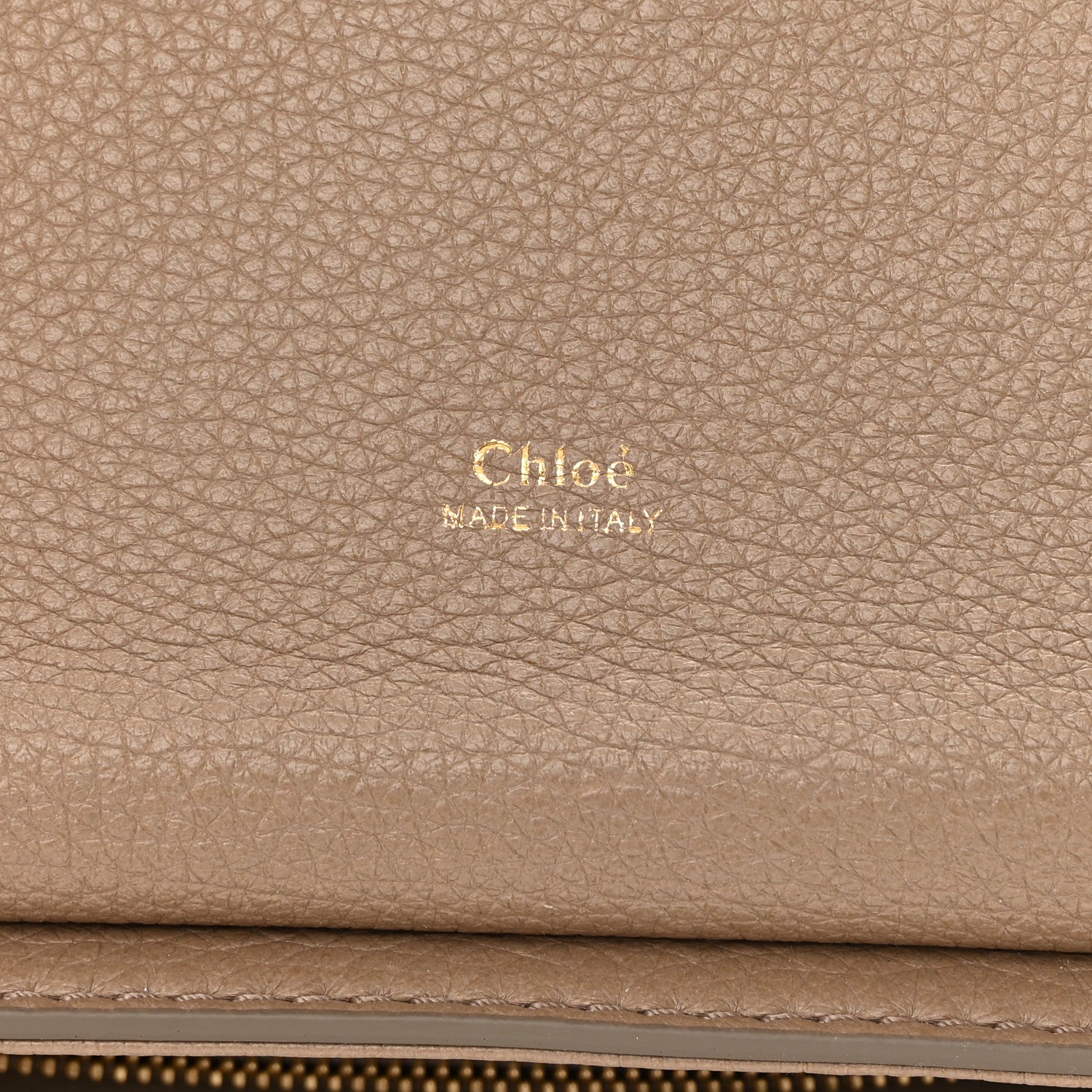 Chloe Grained Deerskin Shiny Calfskin Large Aby Day Shoulder Bag Motty Grey 6 of 16