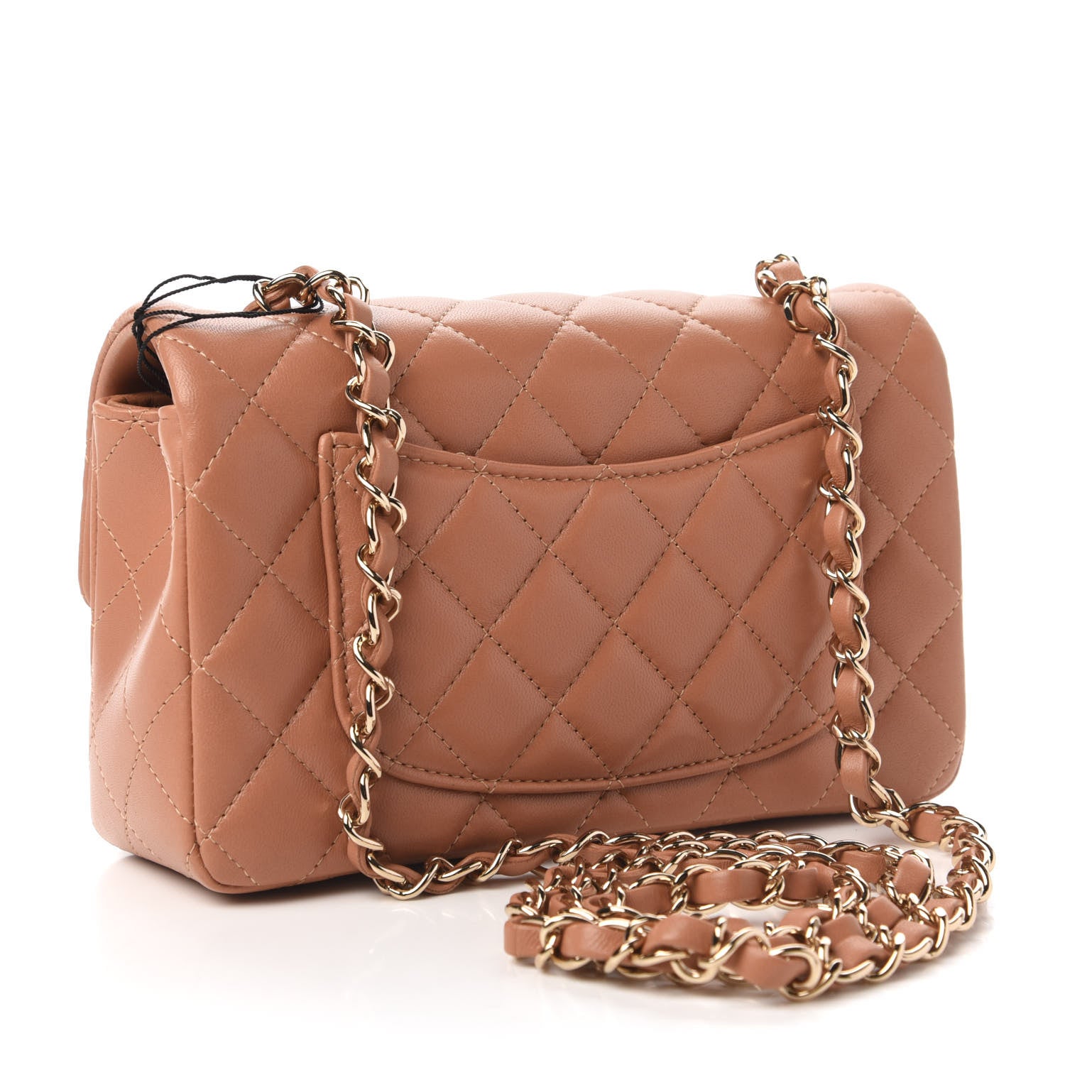 Chanel Lambskin Quilted Mini Rectangular Flap Brown 3 of 11