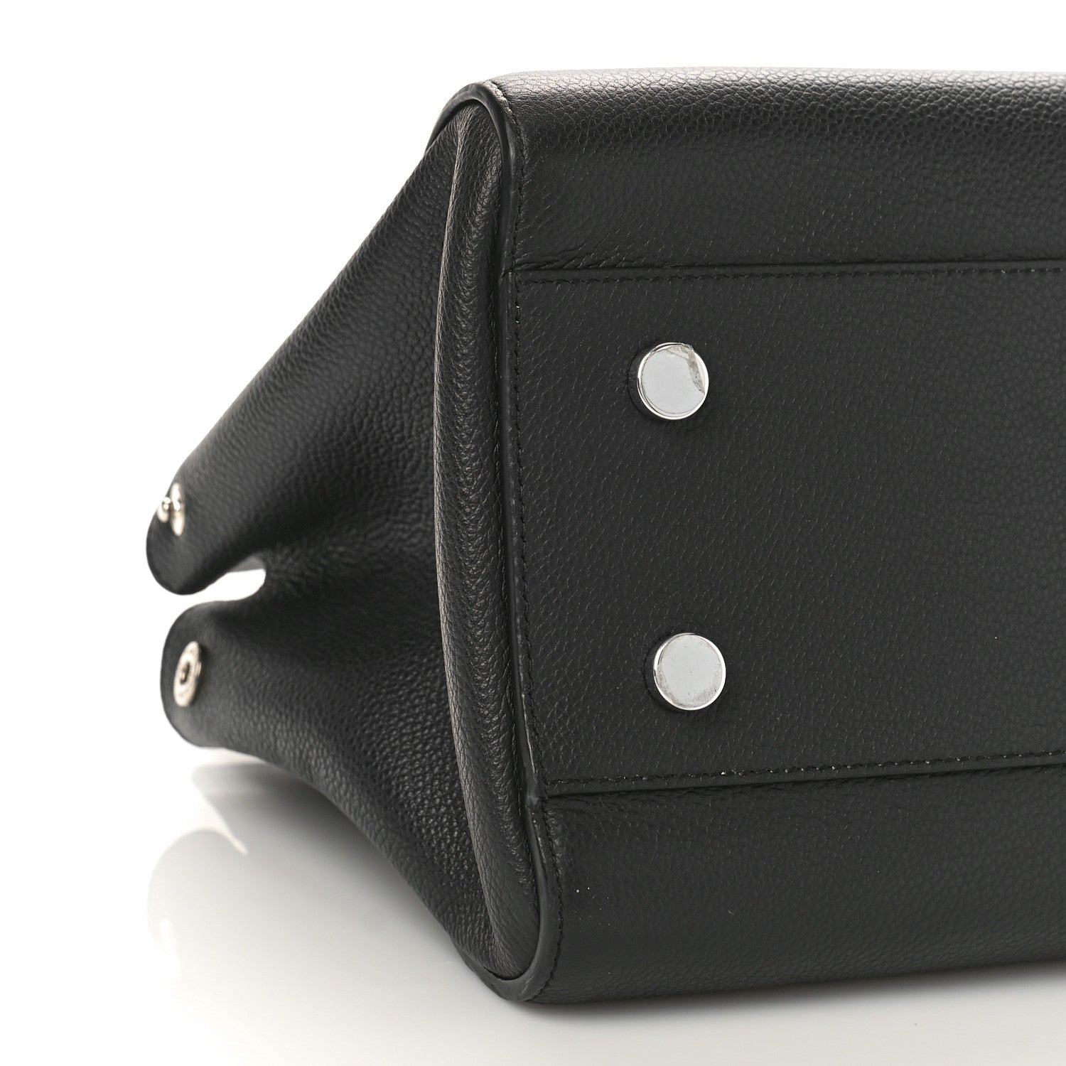 Saint Laurent Grained Calfskin Small Cabas Rive Gauche Black 7 of 10