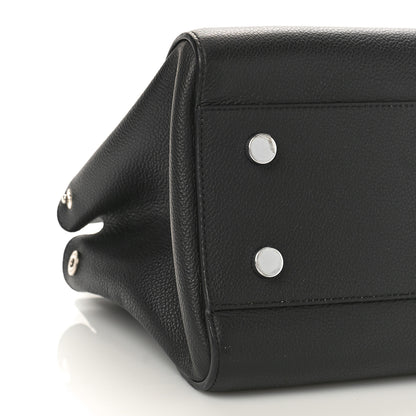 Saint Laurent Grained Calfskin Small Cabas Rive Gauche Black 7 of 10