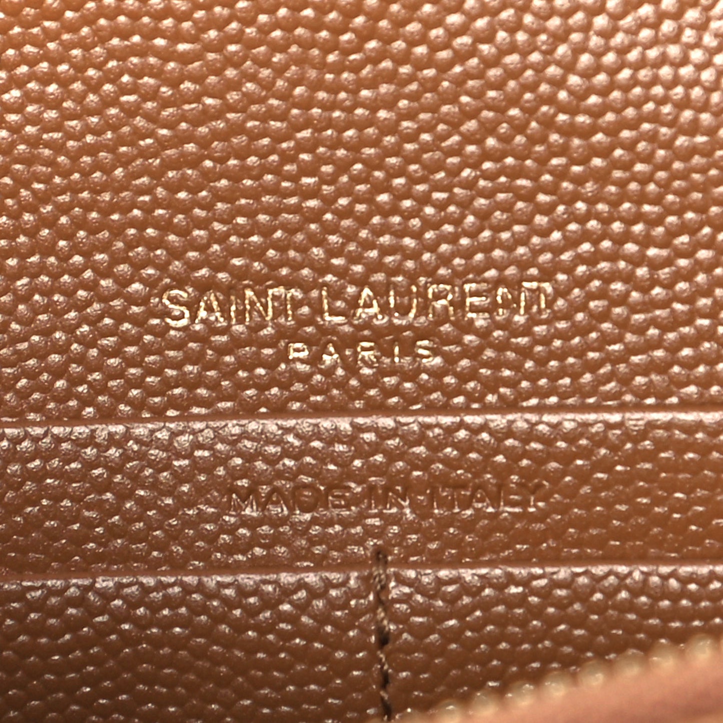 Grain De Poudre Matelasse Chevron Monogram Envelope Chain Wallet Natural Dark