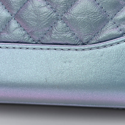 Chanel Iridescent Lambskin Calfskin Quilted Small Gabrielle Clutch With Chain Light Purple 14 of 14