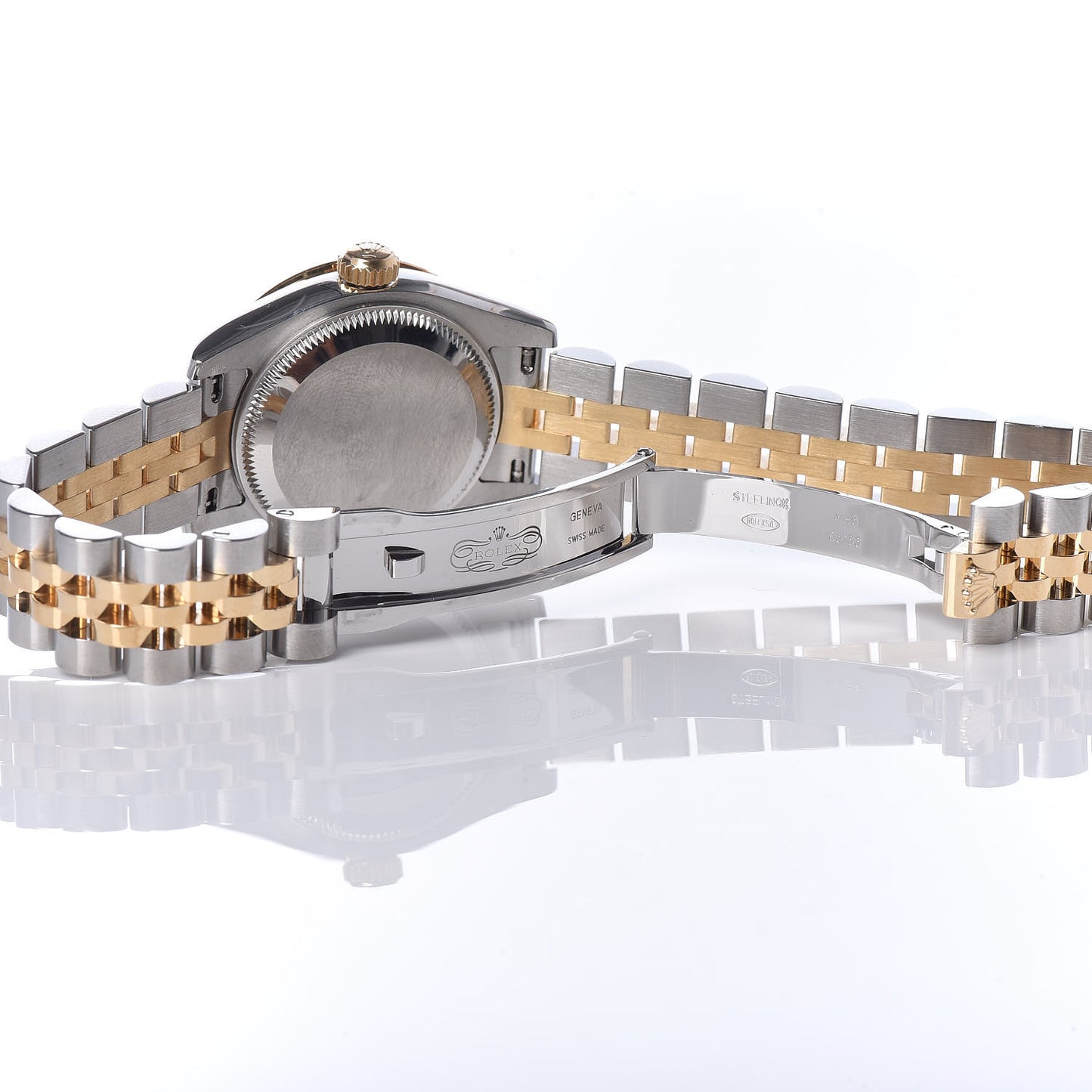 Stainless Steel 18K Yellow Gold Diamond 26mm Oyster Perpetual Datejust Watch Champagne 179313