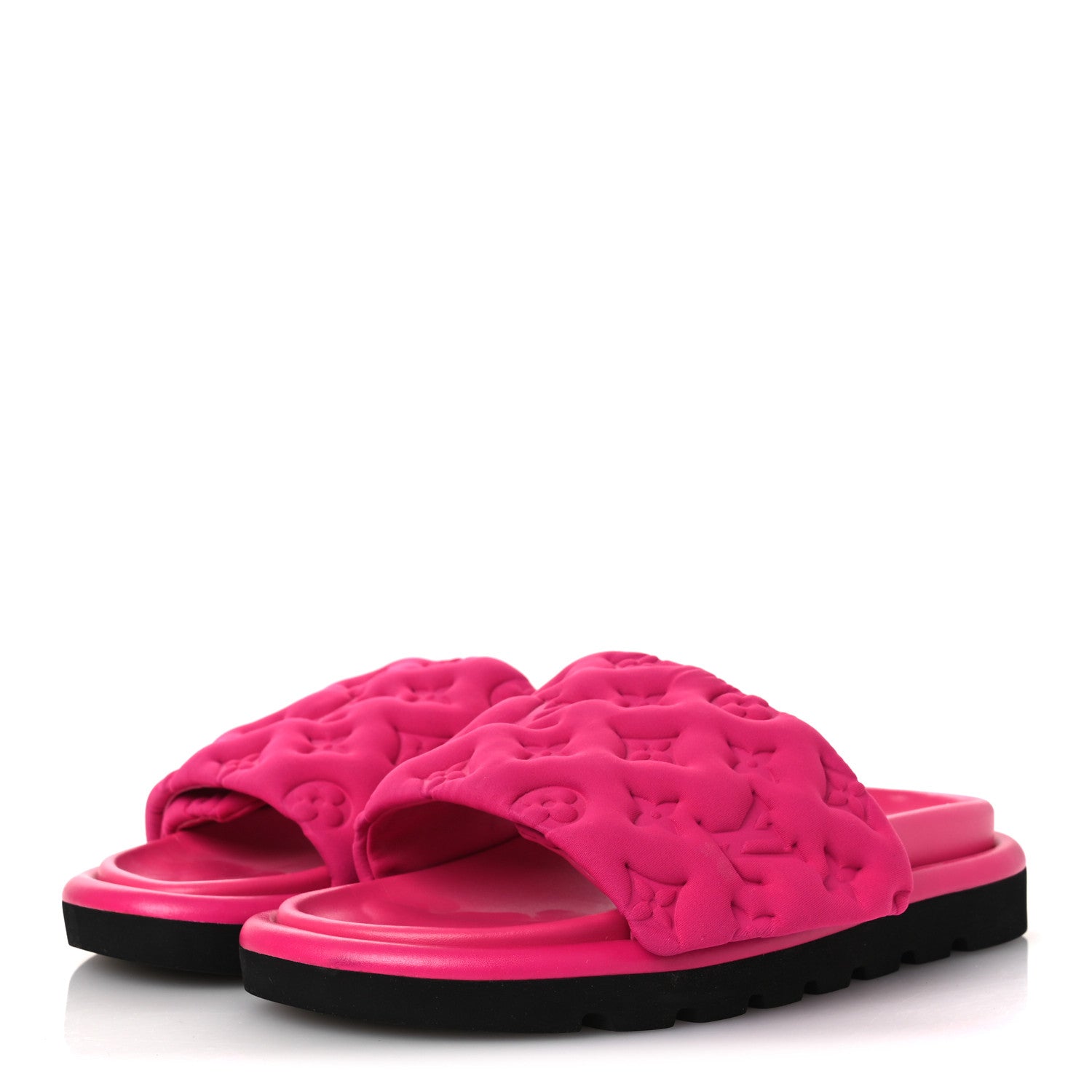Louis Vuitton Technical Fabric Embossed Monogram Pool Pillow Comfort Mules 37 Fuchsia 4 of 12