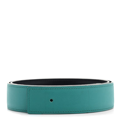 Hermes Swift Box 32mm Belt Strap 80 Turquoise Bleu Indigo 1 of 7