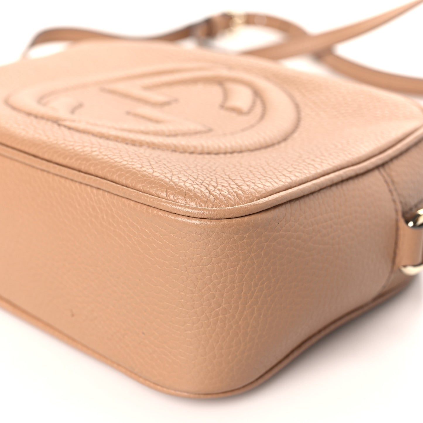 Pebbled Calfskin Small Soho Disco Bag Camelia