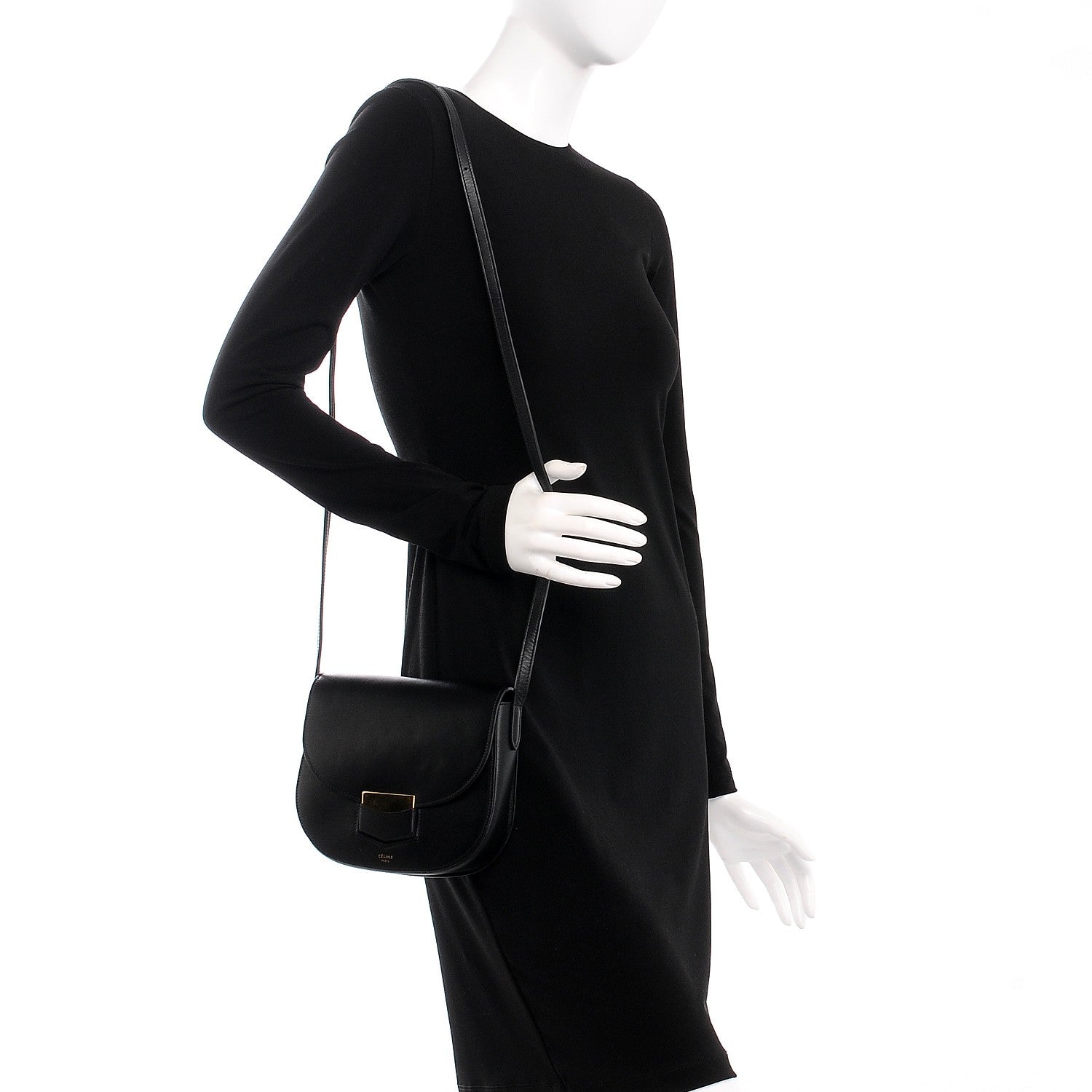 Celine Palmelato Calfskin Small Trotteur Black 2 of 6