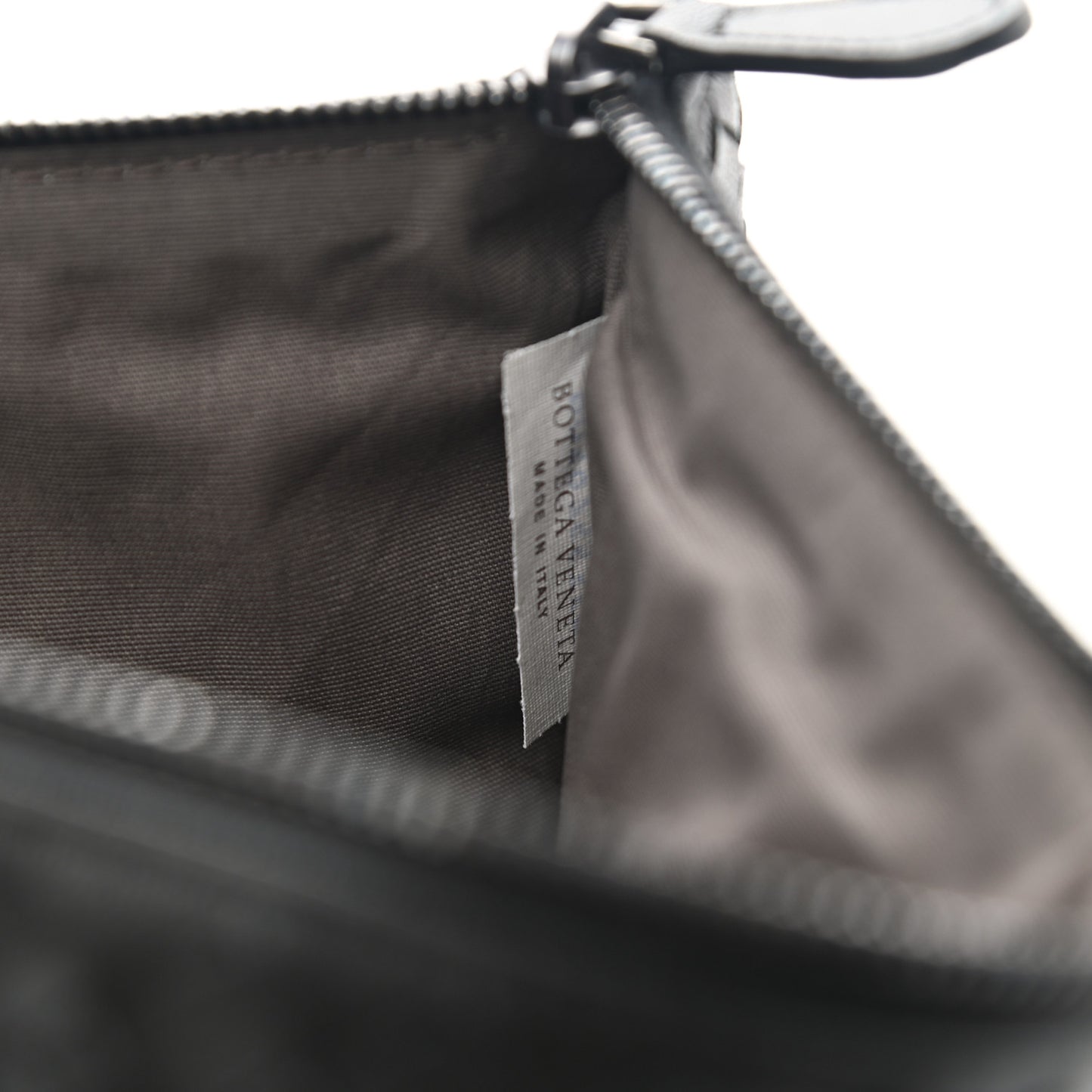 Nappa Intrecciato Medium Zip Pouch Black