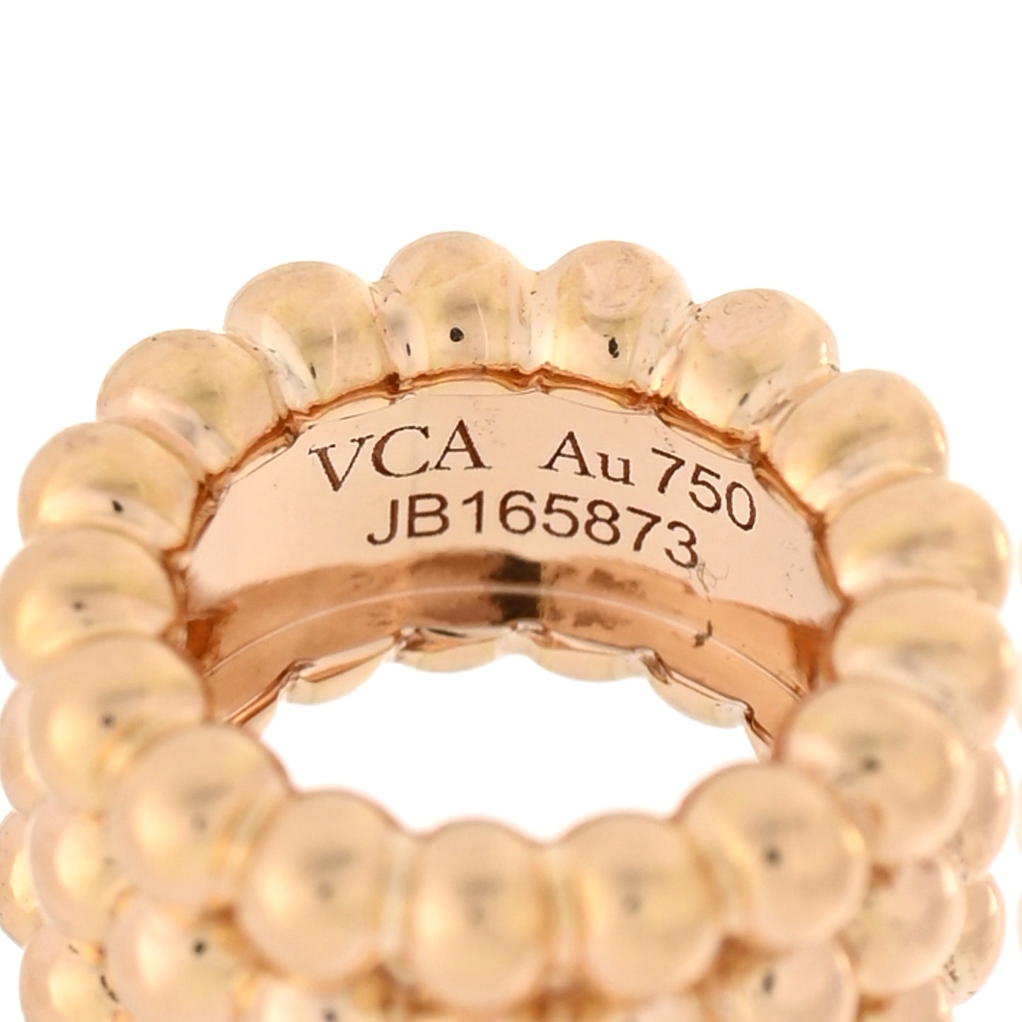 18K Rose Gold Perlee 3 Row Pendant