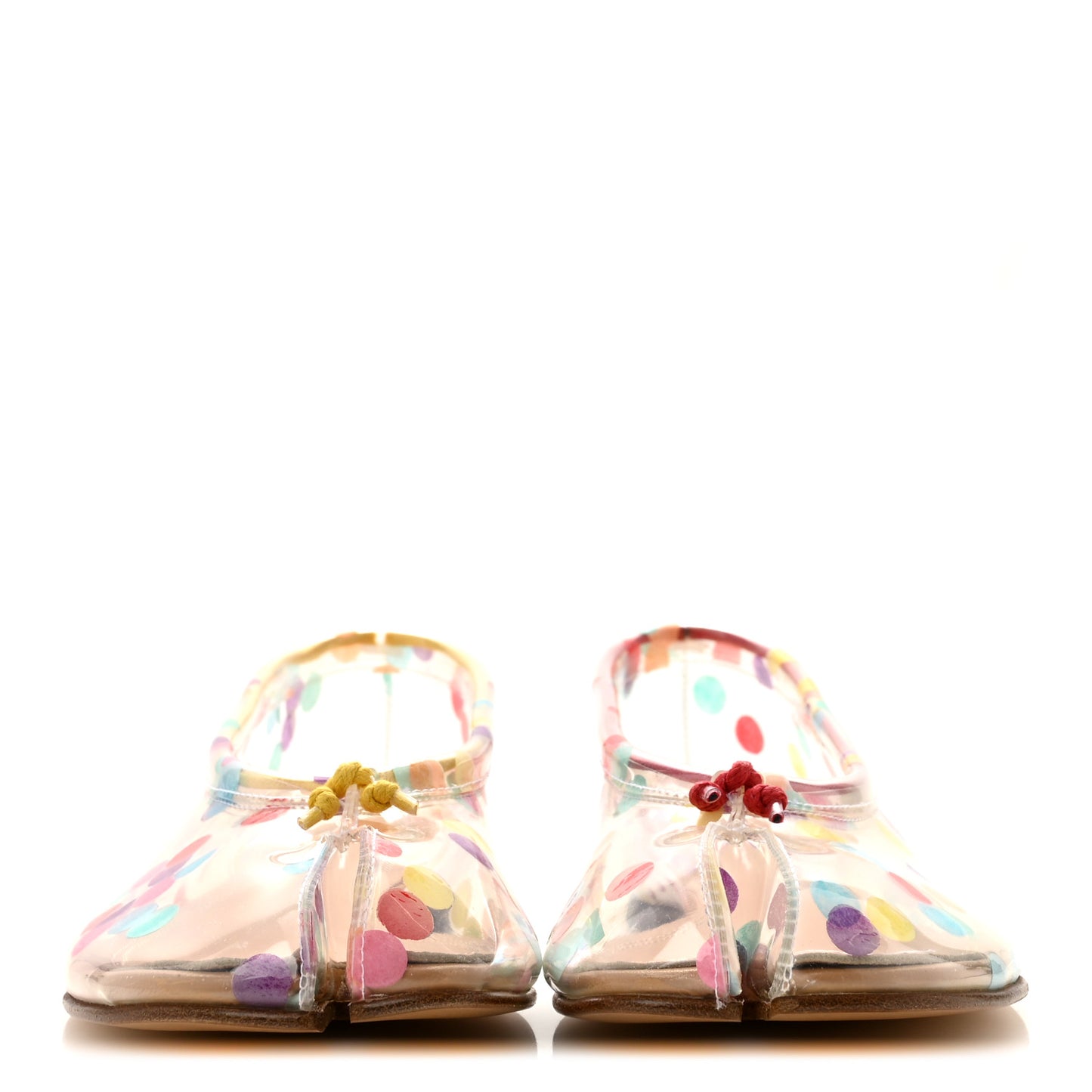 PVC Confetti Printed Tabi Ballerina Flats 37 Multicolor