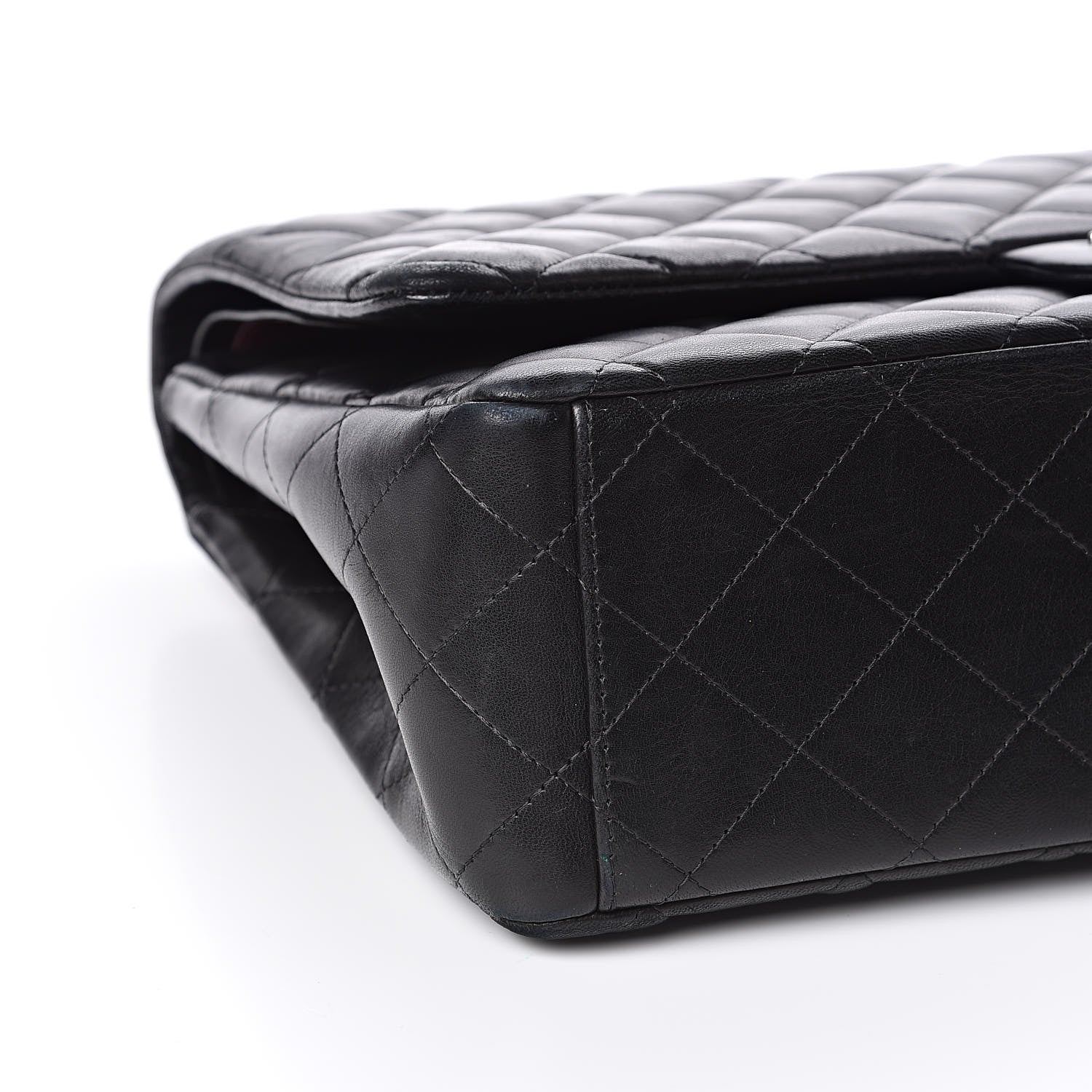 Chanel Lambskin Quilted Maxi Double Flap Black 8 of 15