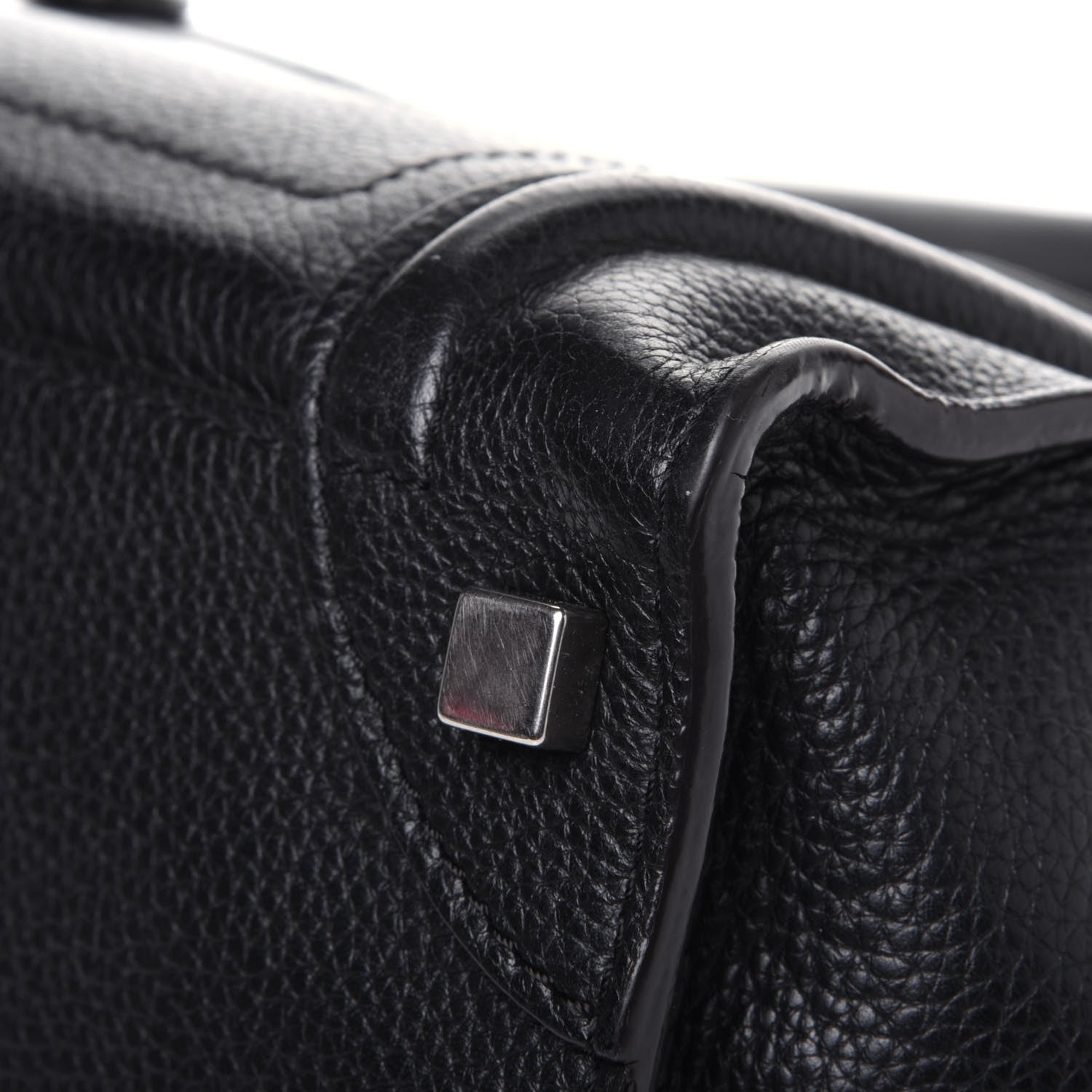 Celine Drummed Calfskin Micro Luggage Black 16 of 26