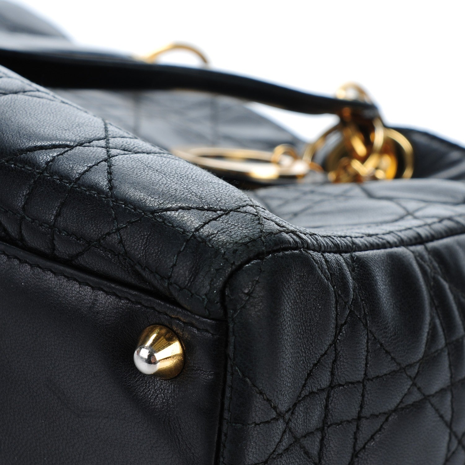 Christian Dior Lambskin Cannage Large Lady Dior Black 8 of 11