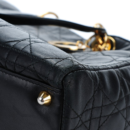 Christian Dior Lambskin Cannage Large Lady Dior Black 8 of 11