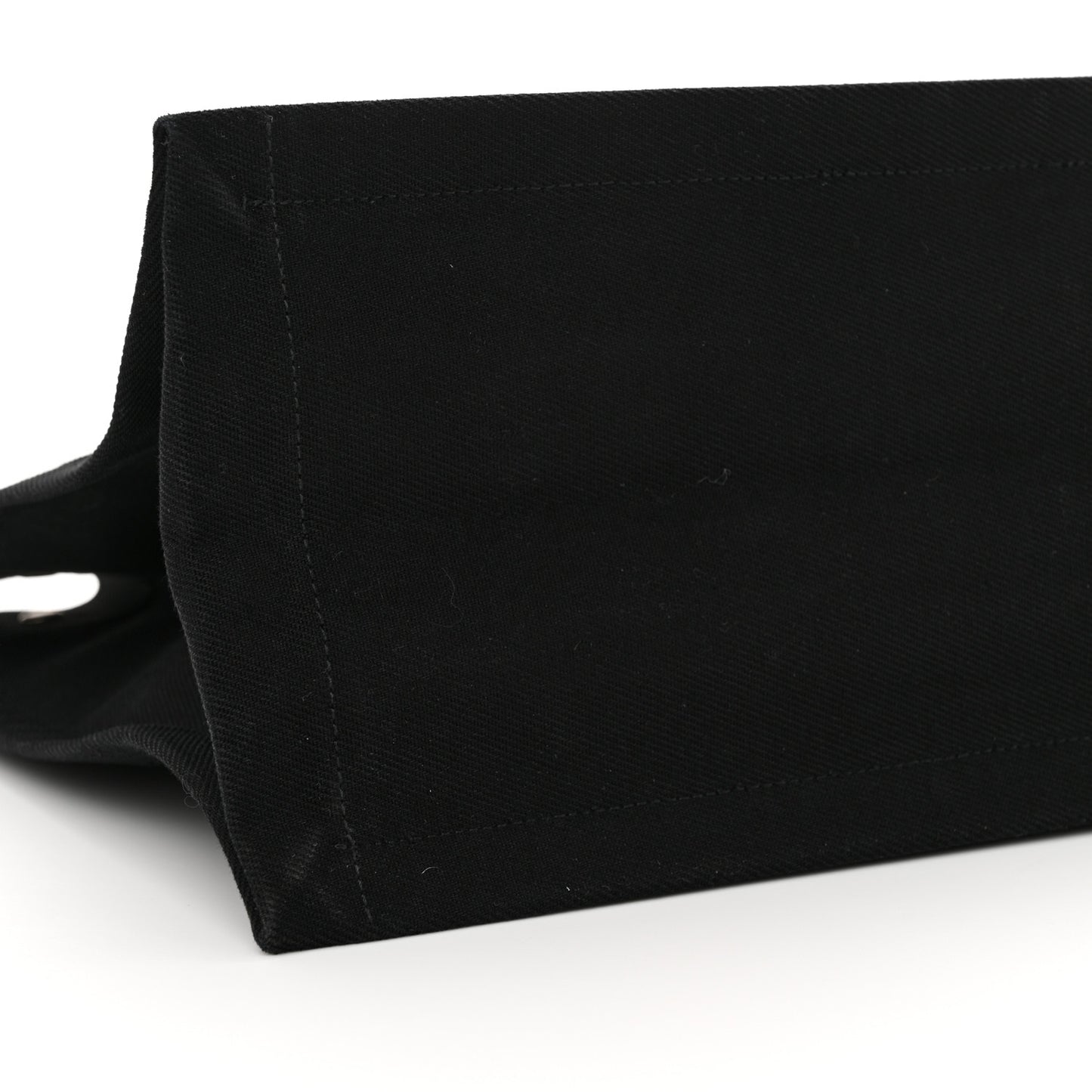 Linen Calfskin Rive Gauche Tote Black