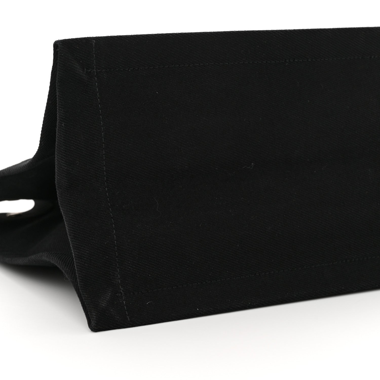 Saint Laurent Linen Calfskin Rive Gauche Tote Black 10 of 12