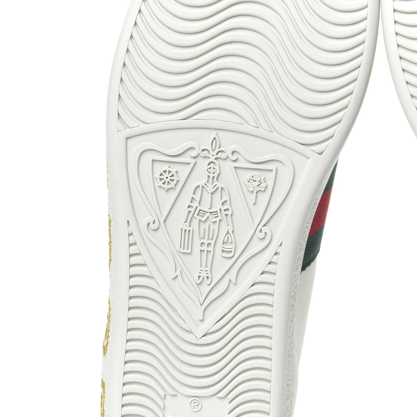 X SEGA Calfskin Ayers Web Guccy Womens Ace Sneakers 36 White